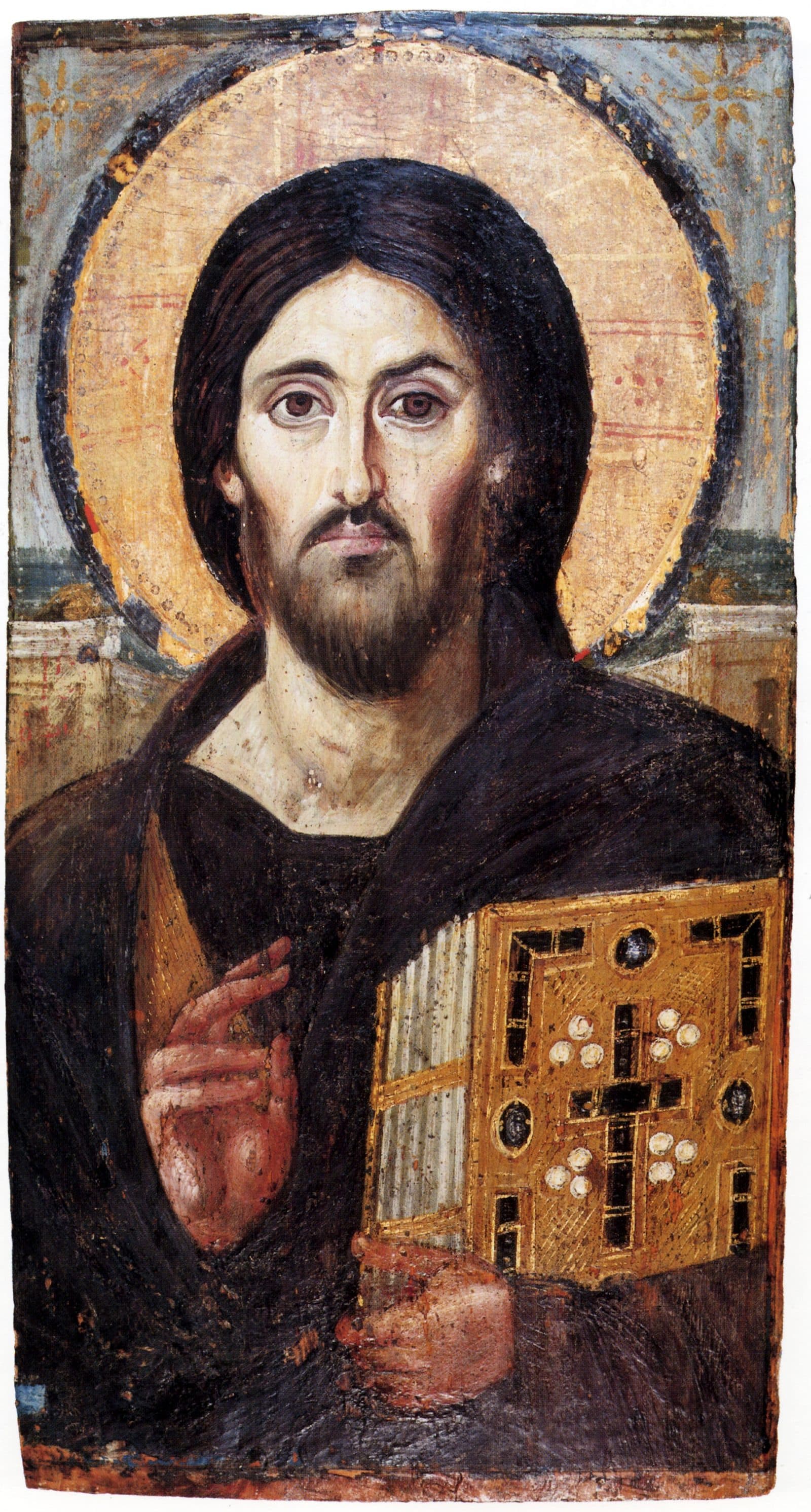 Cristo Pantocratore, icona del VI secolo del monastero di Santa Caterina, Sinai