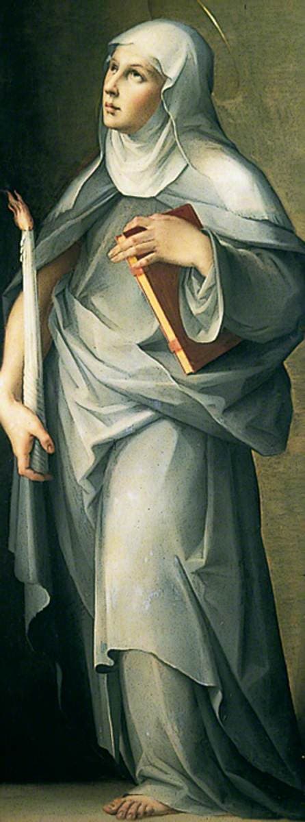 Santa Brigida di Svezia, olio su tavola di Maso da San Friano
