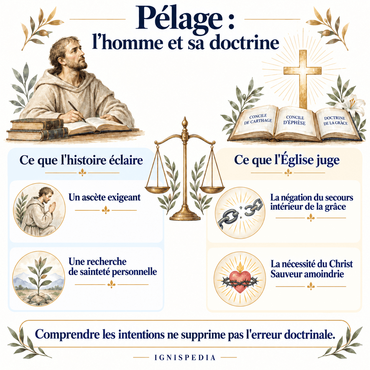 Distinction entre la sincérité ascétique de Pélage et le jugement doctrinal de l’Église