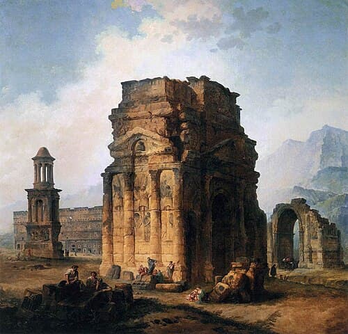 Orange Roma tiyatrosu, Hubert Robert'in tablosu