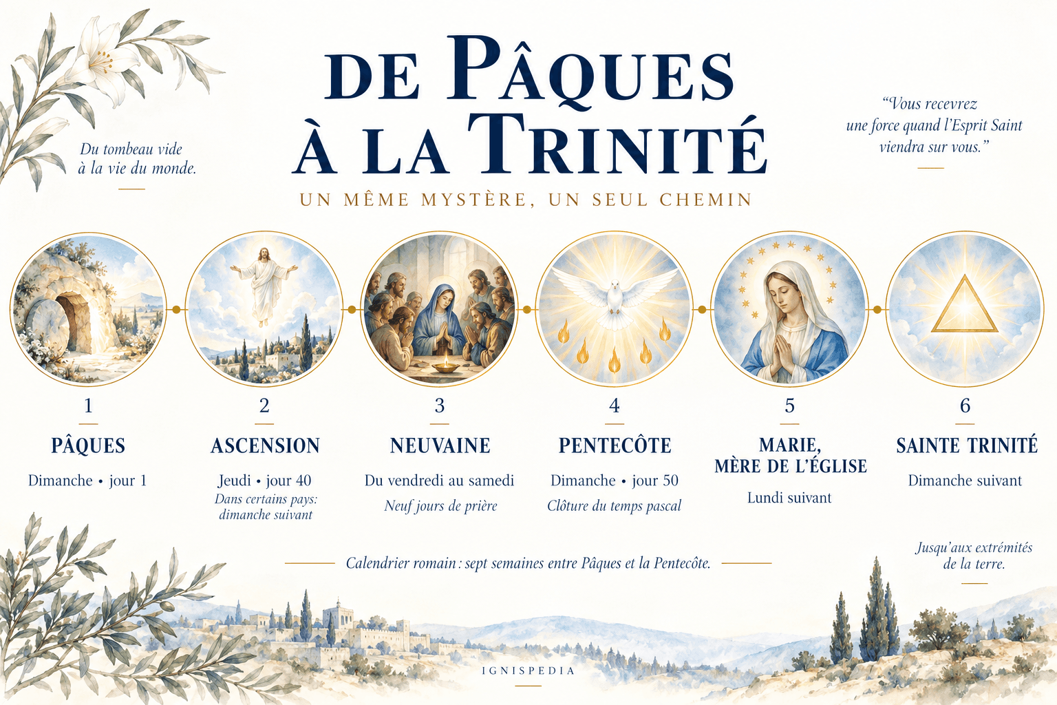 Place de la Pentecôte dans le calendrier liturgique et clôture du temps pascal