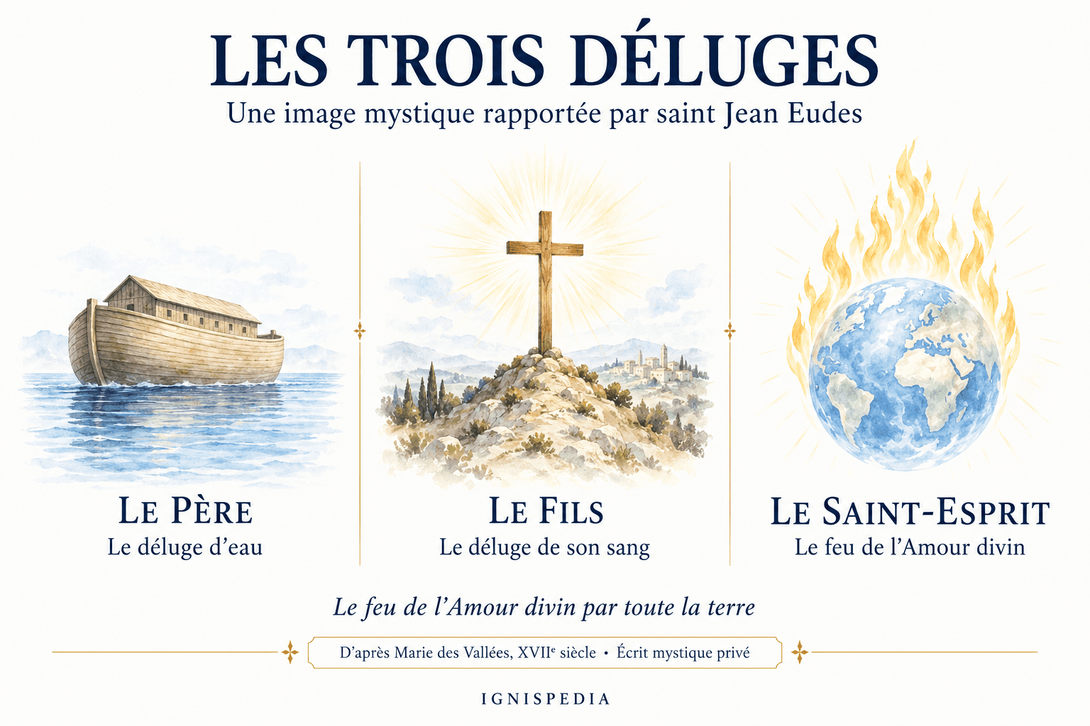 Les trois déluges dans la méditation de Marie des Vallées