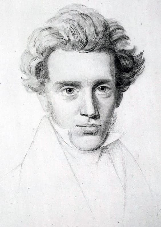 Søren Kierkegaard, schizzo verso il 1840 di Niels Christian Kierkegaard.