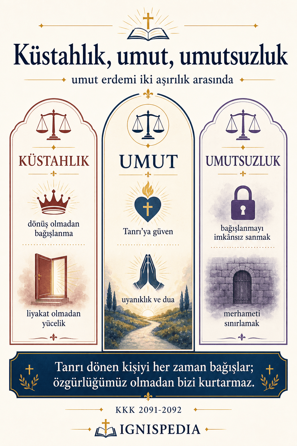 İnfografik — Hristiyan umudu küstahlık ve umutsuzluk adlı iki uç arasında