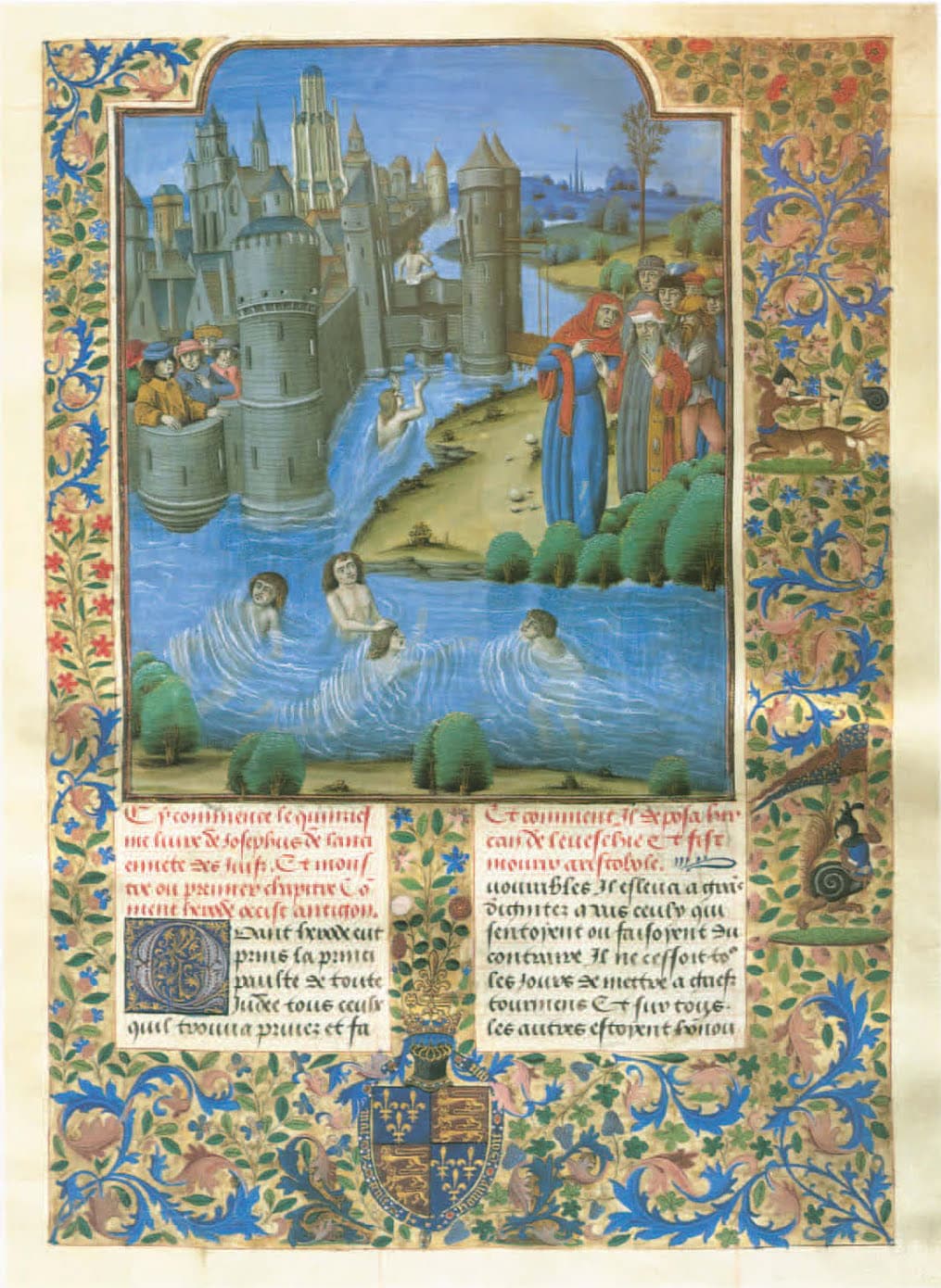 Miniatura de las Antigüedades judías de Flavio Josefo, Maestro del Josefo Soane, hacia 1470
