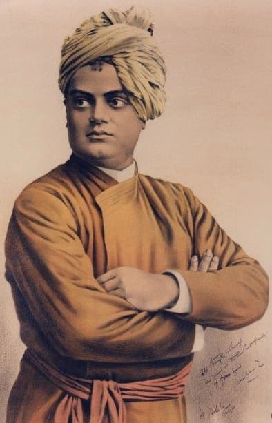Swami Vivekananda fotografato a Chicago nel 1893.