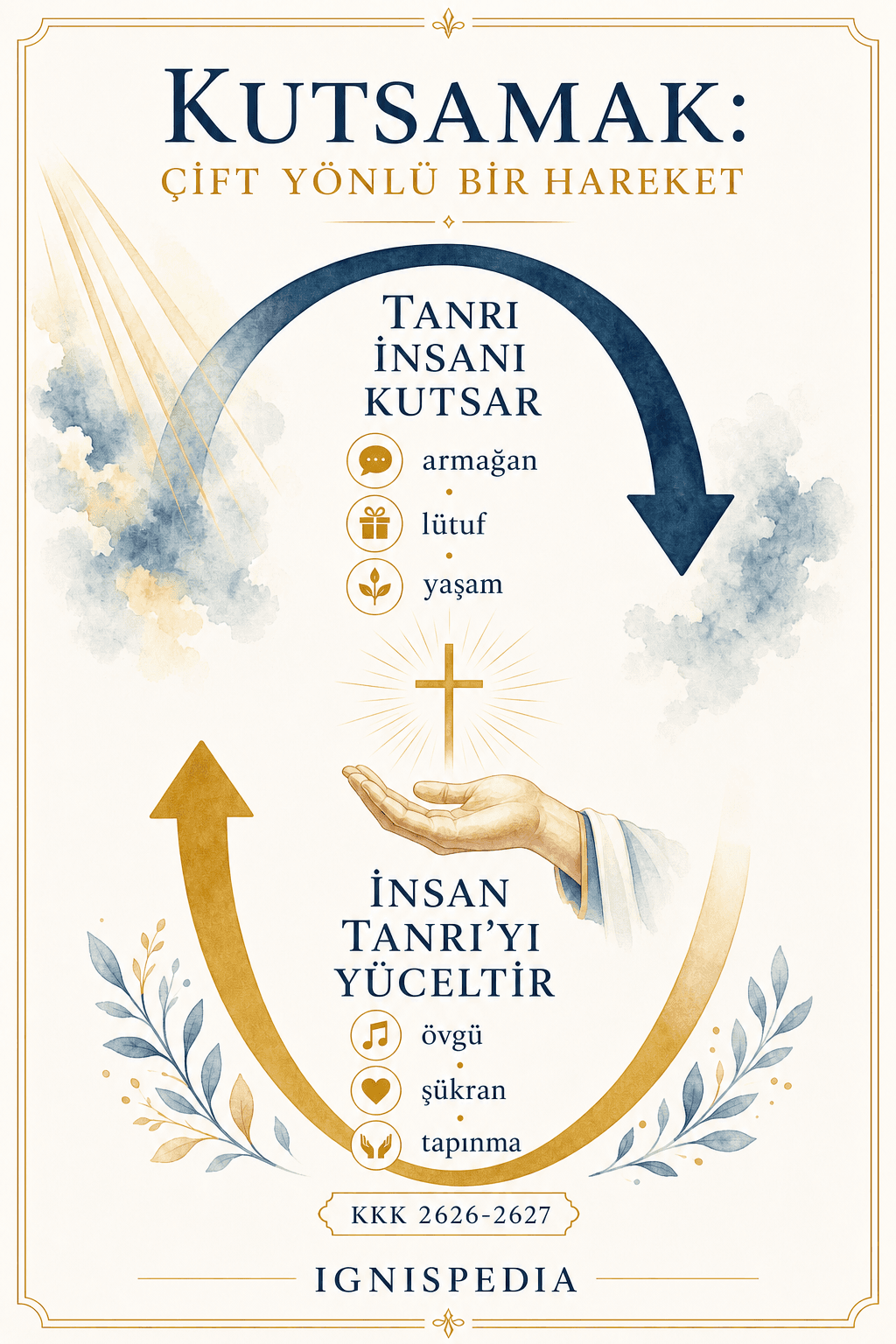 Kutsamanın çift yönlü hareketi: Tanrı insanı kutsar, insan Tanrı'yı yüceltir