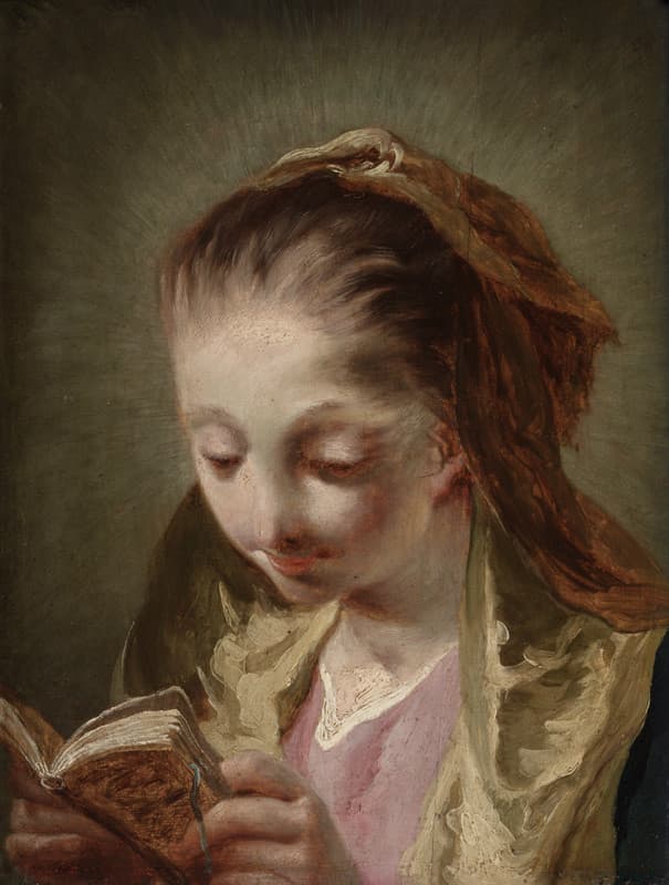 The Virgin Mary in prayer, painting by Anton Kern preserved at the National Gallery Prague.