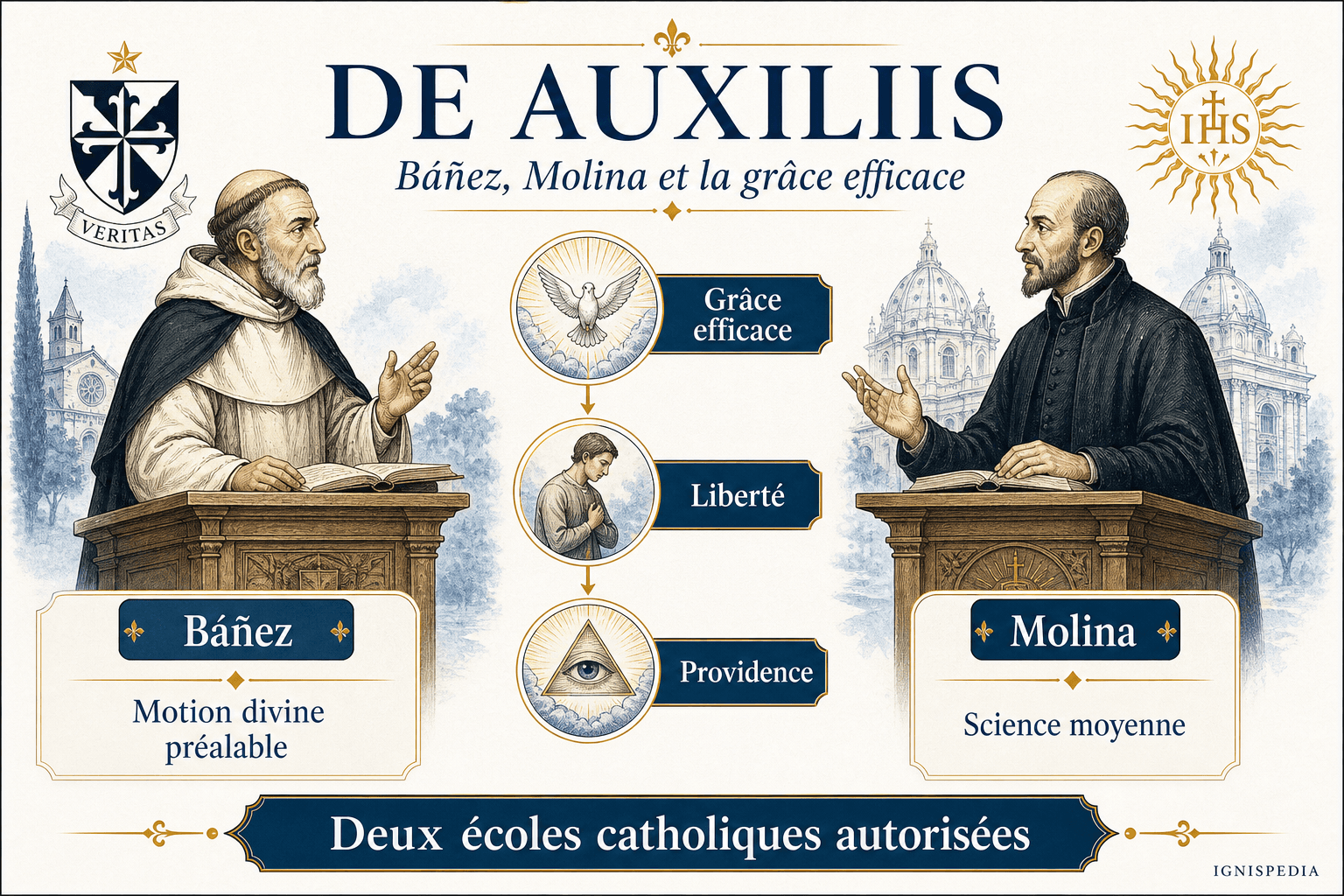 La controverse De Auxiliis (1598-1607) : Báñez OP vs Molina SJ
