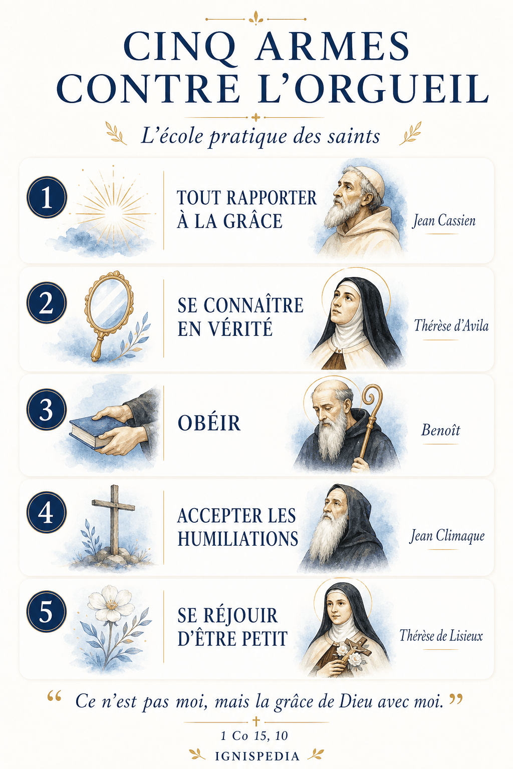 Cinq armes spirituelles des saints contre l'orgueil