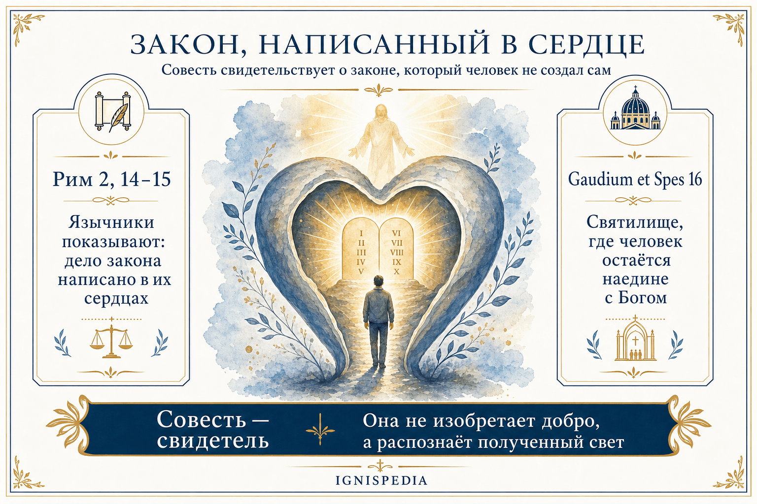 Инфографика — закон, написанный в сердце по святому Павлу и Второму Ватиканскому собору