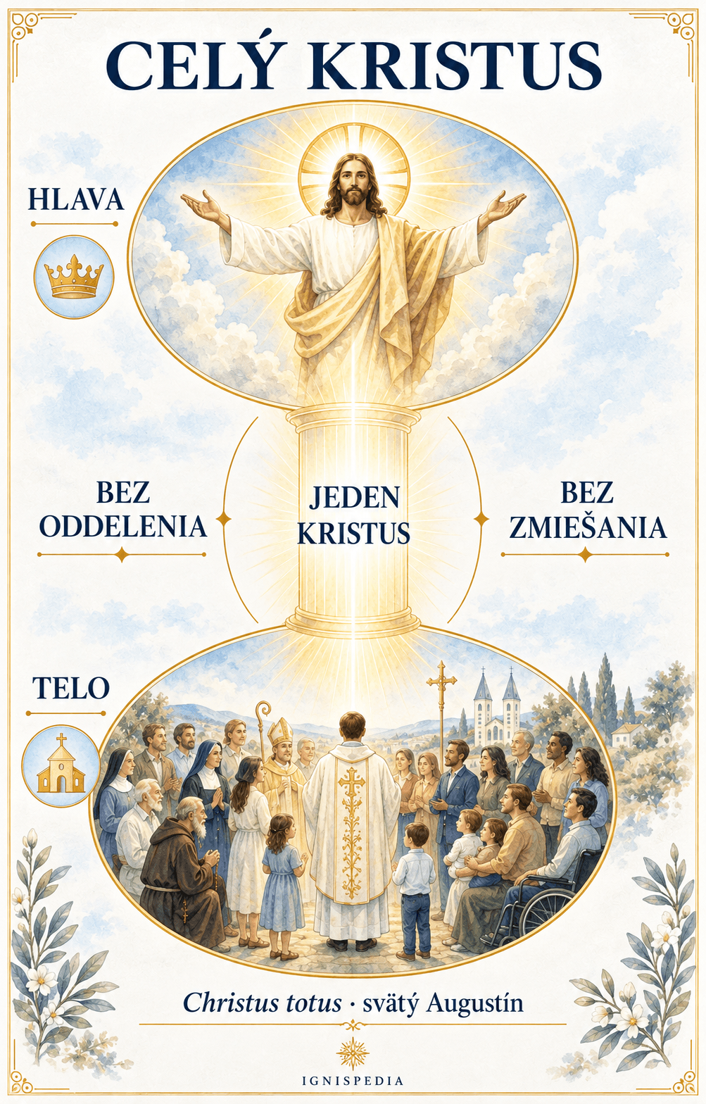 Infografia celého Krista: Kristus Hlava a Cirkev telo