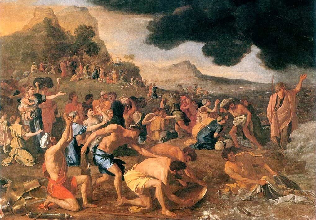 Der Durchzug des Volkes Israel durch das Rote Meer, Gemälde von Nicolas Poussin