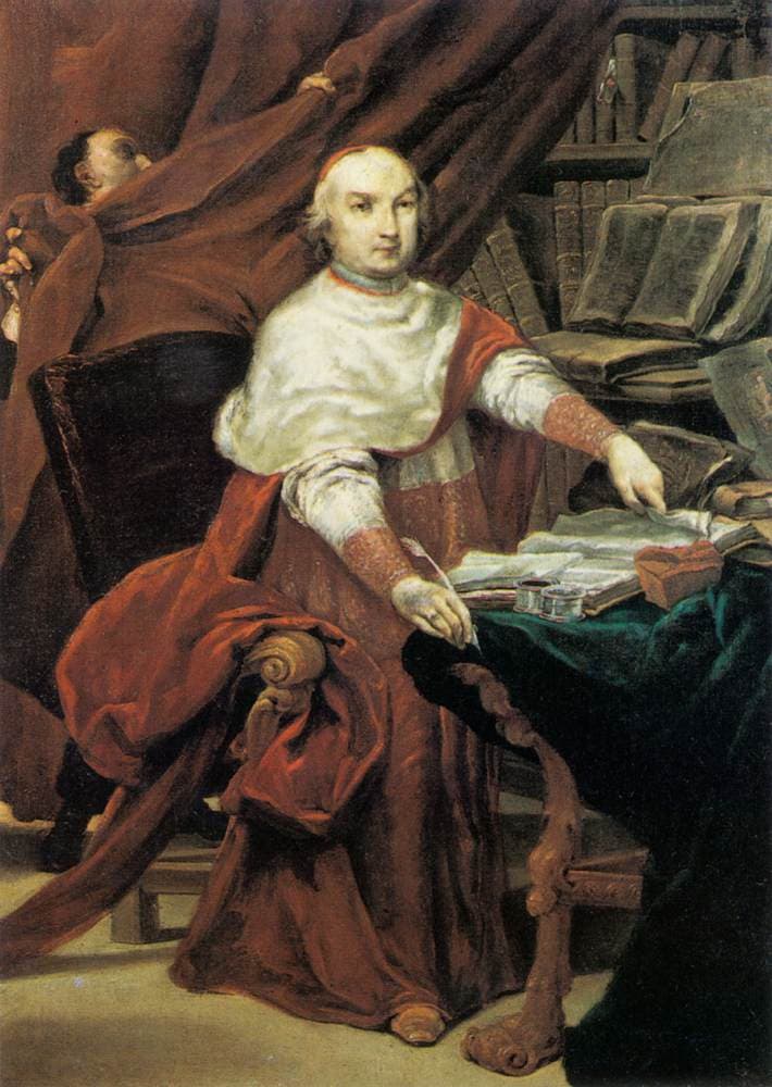 Portrait du cardinal Prospero Lambertini, futur pape Benoît XIV