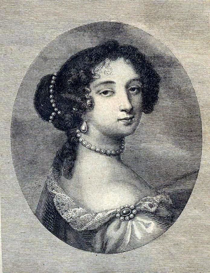 Engraved portrait of Françoise d’Aubigné, marquise de Maintenon, after Pierre Mignard