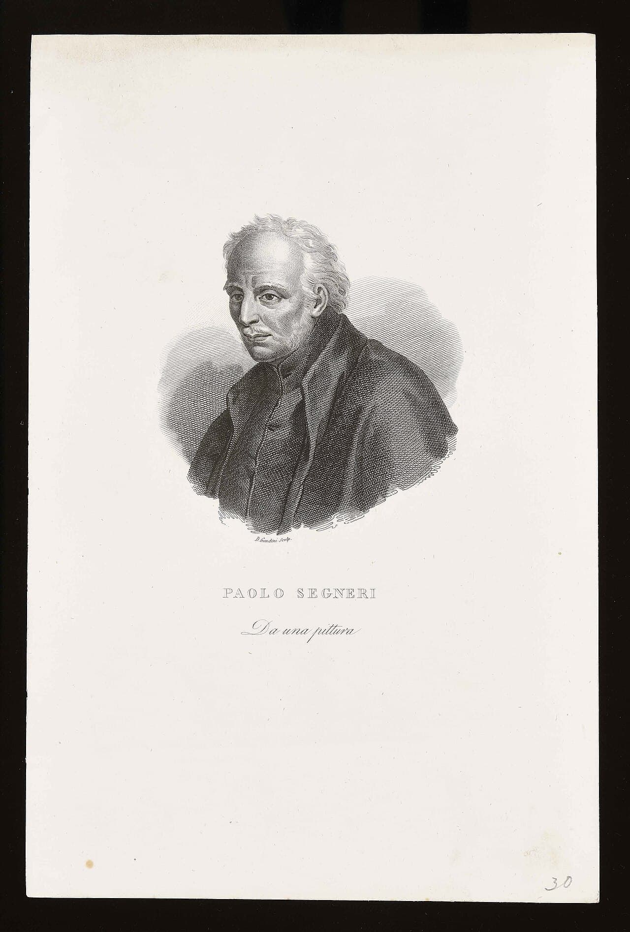 Engraved portrait of the Jesuit preacher Paolo Segneri, first adversary of Molinos