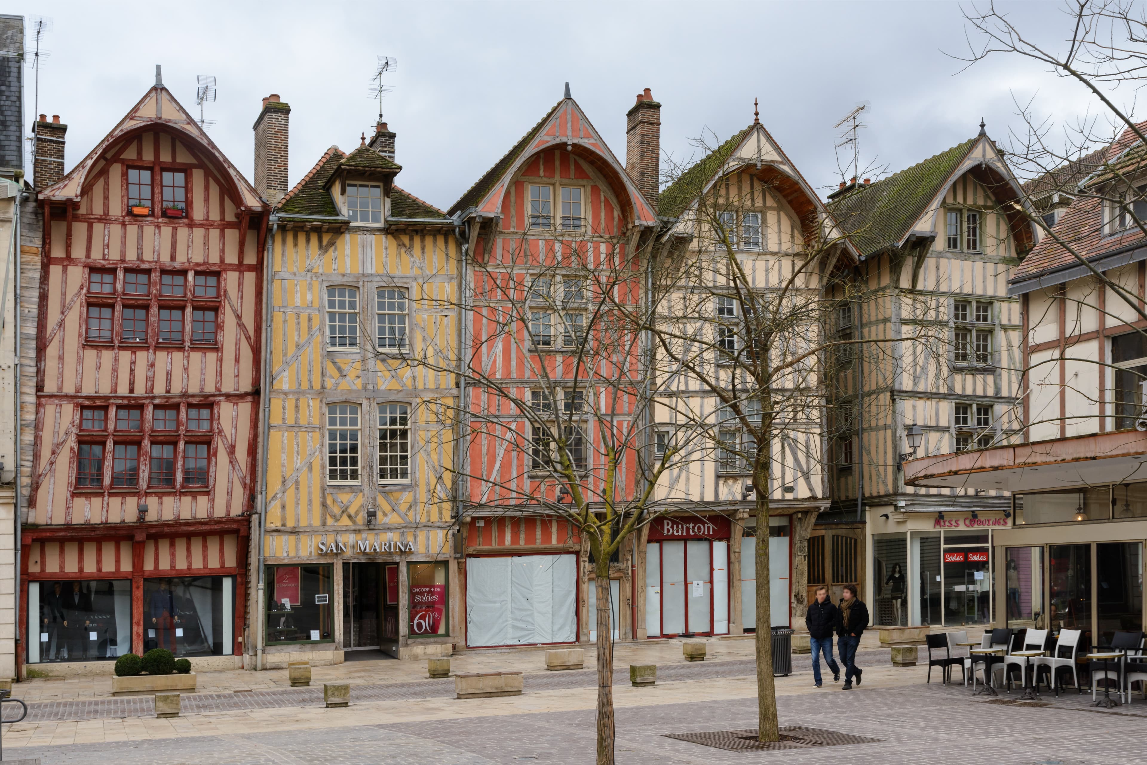 Fachwerkhäuser in der Altstadt von Troyes