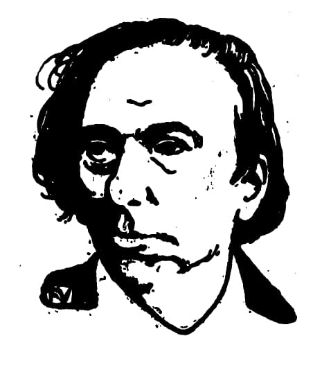 Portrait gravé d'Ernest Hello par Félix Vallotton