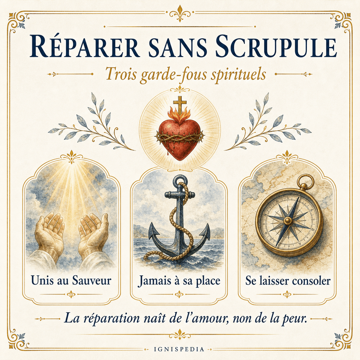 Infographie sur les garde-fous spirituels de la réparation chrétienne