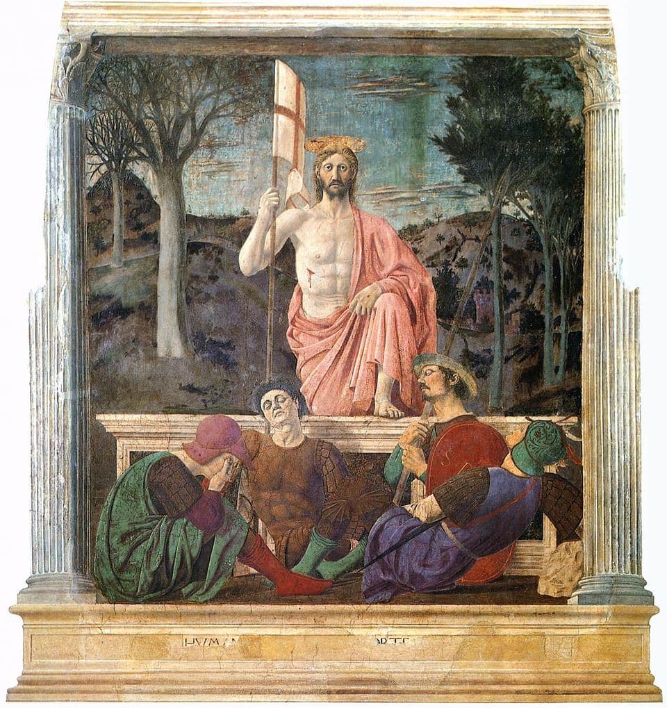 The Resurrection of Christ, fresco by Piero della Francesca (c. 1463-1465, Sansepolcro).