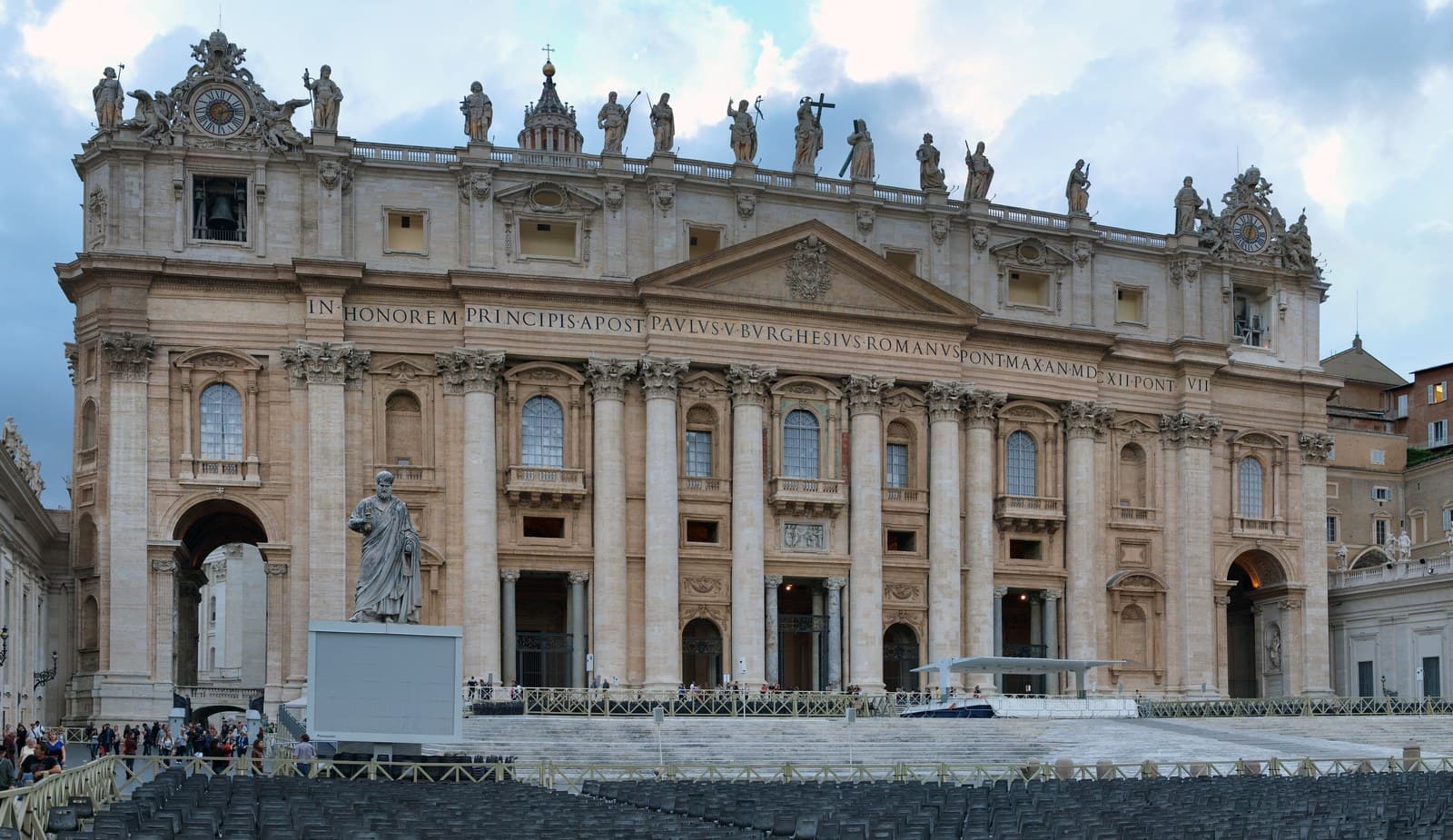 La facciata della basilica di San Pietro in Vaticano