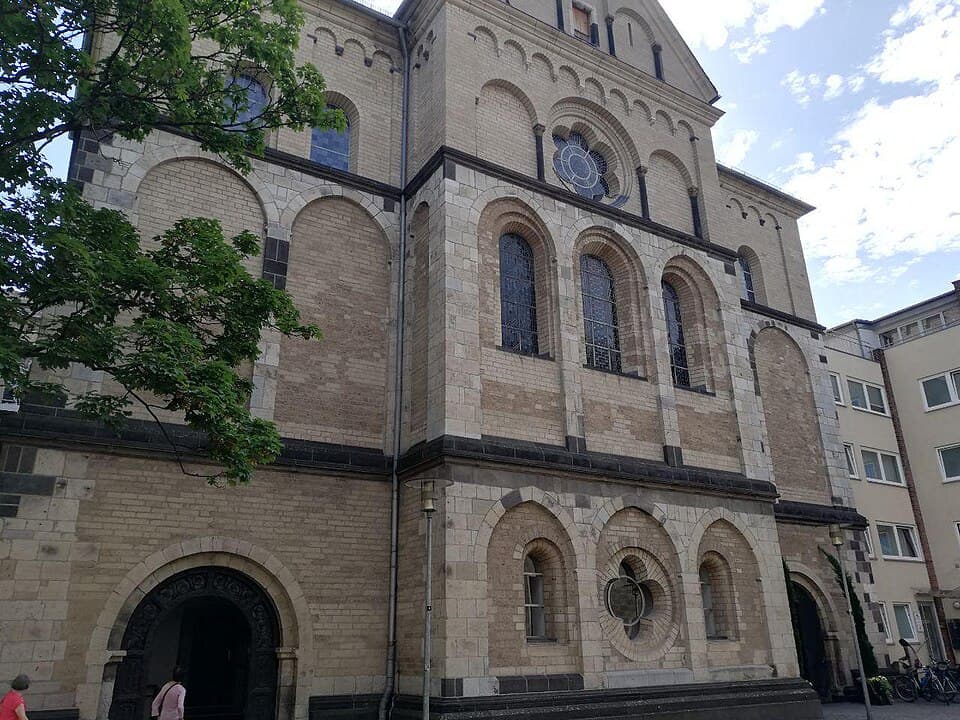 Facade of Saint Andrew’s church in Cologne