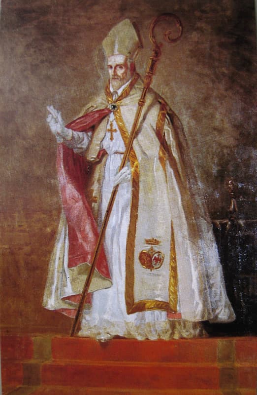 Saint Alexandre Sauli représenté en évêque, avec la crosse et les insignes pontificaux