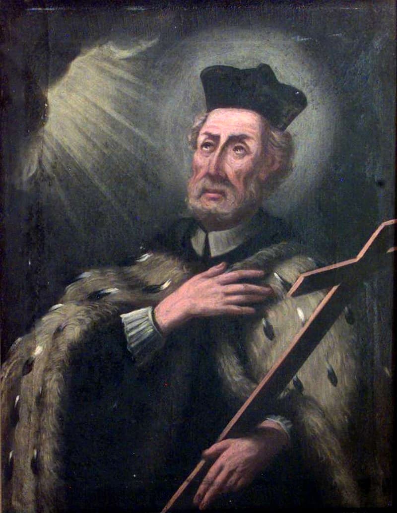 Saint Alexandre Sauli en extase, peinture lombarde le représentant en prière