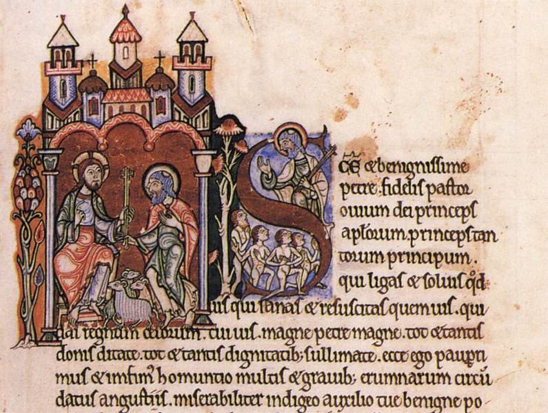 Miniatura medieval de las Meditaciones de san Anselmo
