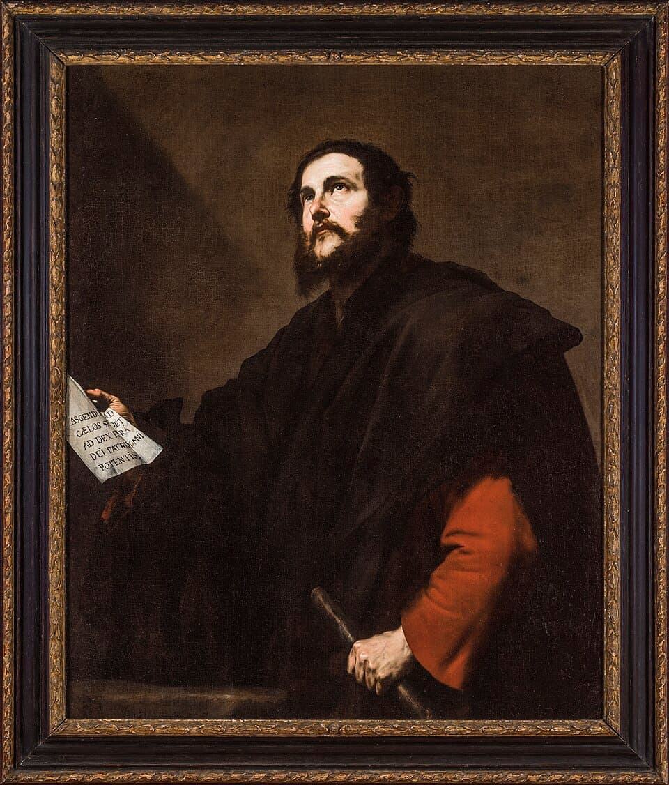 Heiliger Bartholomäus mit Messer und Blatt, von José de Ribera