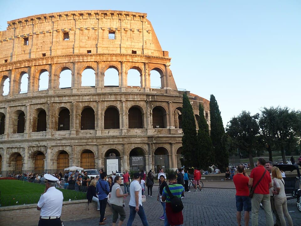 Outside view of the Colosseum in Rome