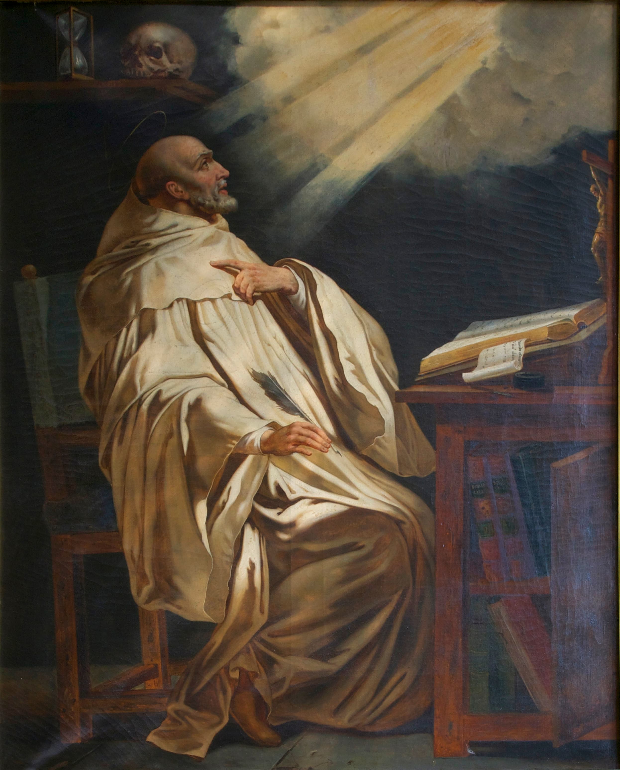 Der heilige Bernhard im Gebet, von François Vincent Latil, nach Philippe de Champaigne