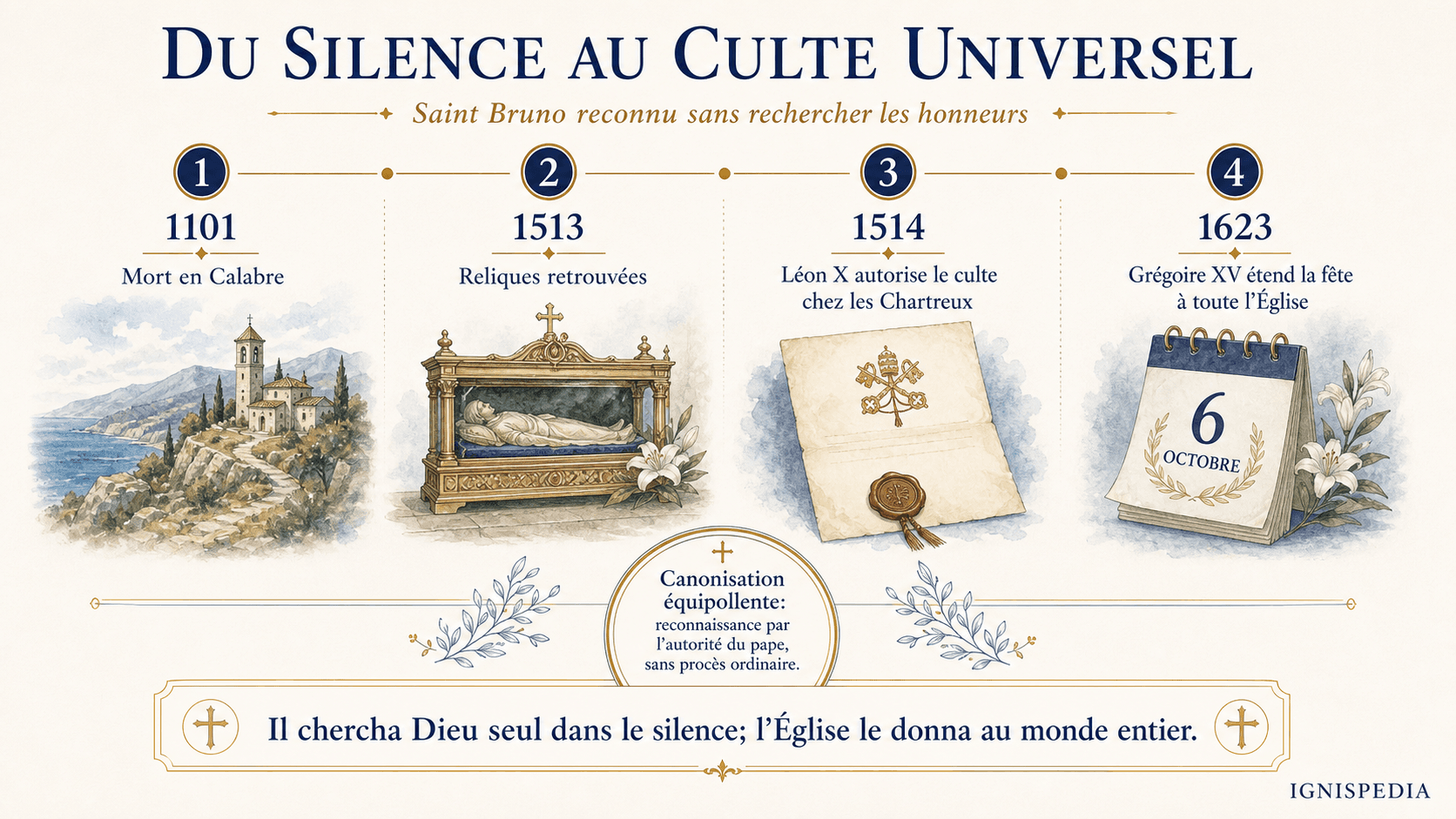 Chronologia uznania kultu świętego Brunona od 1101 do 1623 roku