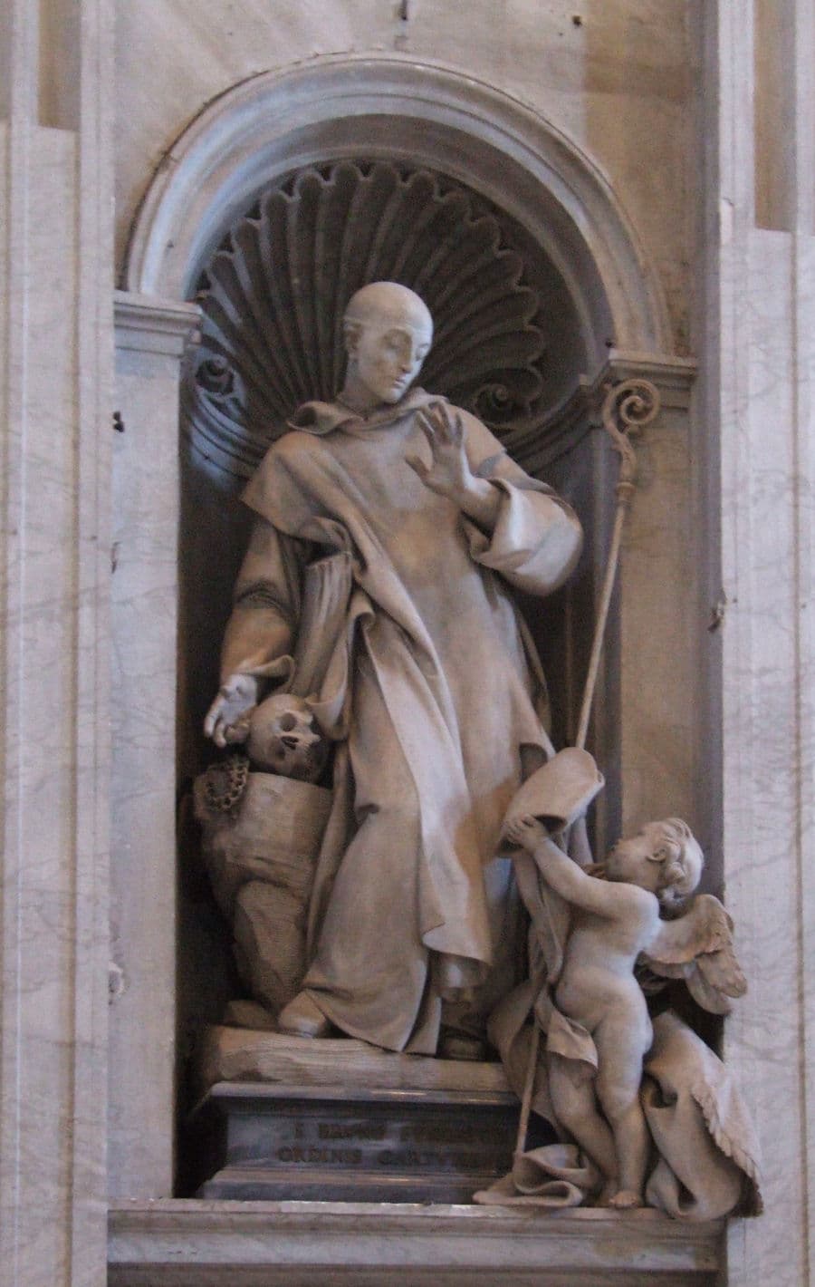 Statue des heiligen Bruno in der Petersbasilika in Rom