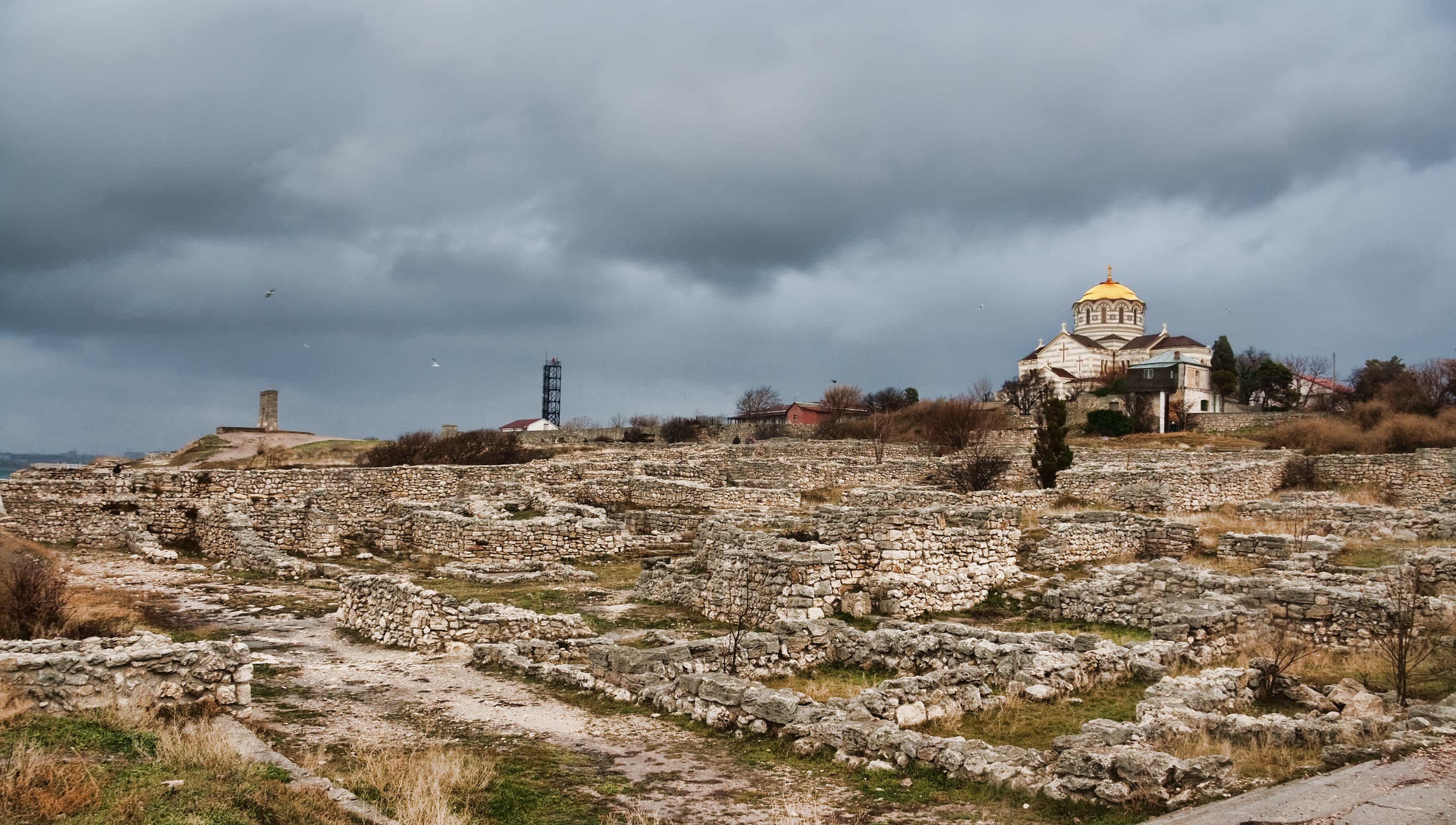 Ruins of the ancient city of Chersonesus in Crimea