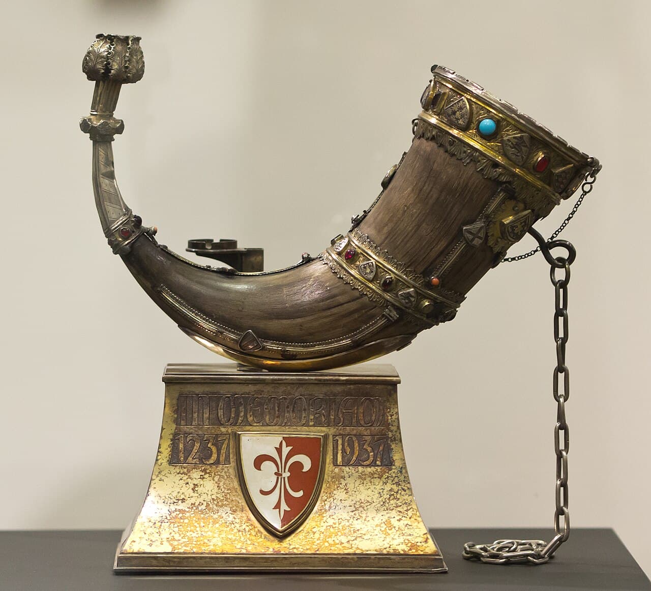 Cuerno de san Cornelio procedente de San Severino, expuesto en el Museum Schnütgen