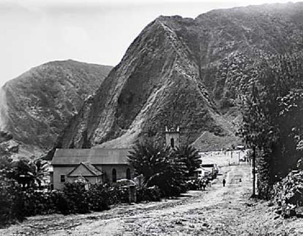 Die Kirche St. Philomena in Kalawao, von Damian erweitert