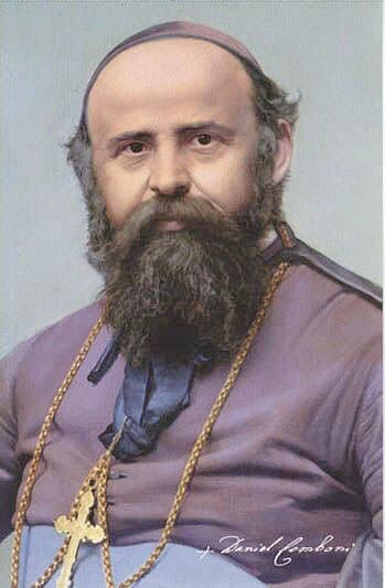 Portrait of Saint Daniel Comboni as a bishop