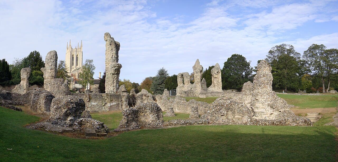 Panorama ruin opactwa Bury St Edmunds