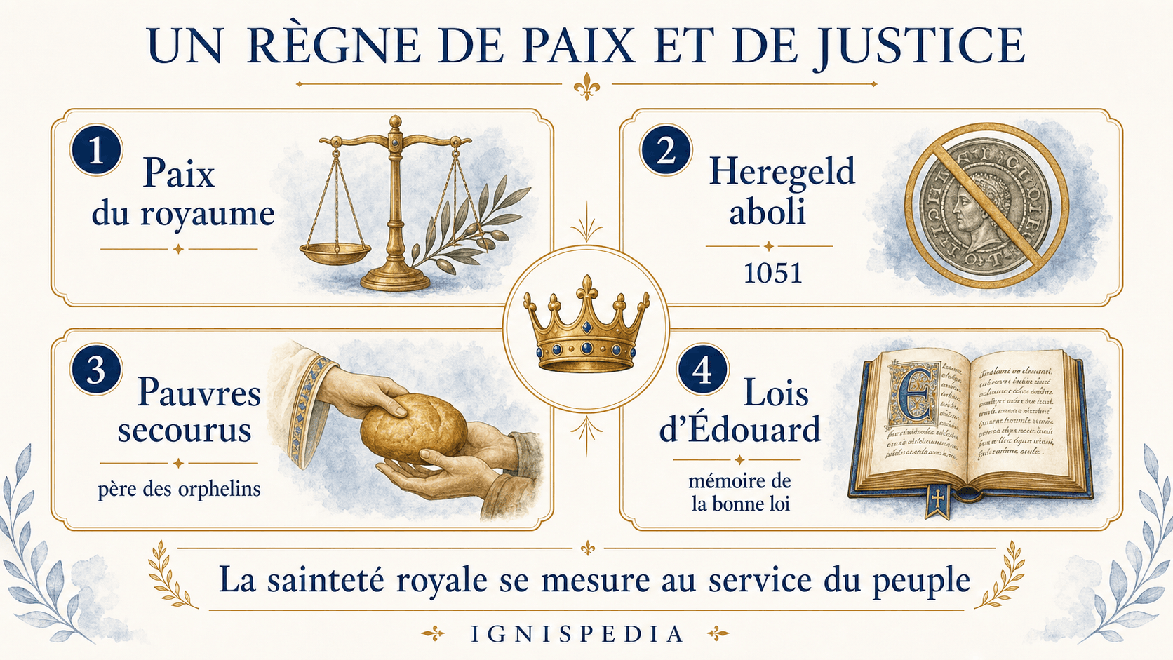 Quatre aspects du règne de paix et de justice de saint Édouard le Confesseur