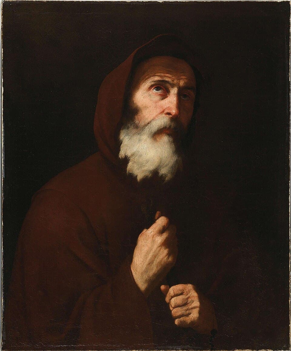 Portrait peint de saint François de Paule, par José de Ribera et atelier