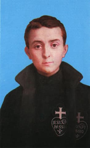 Retrato de san Gabriel de la Dolorosa con hábito pasionista