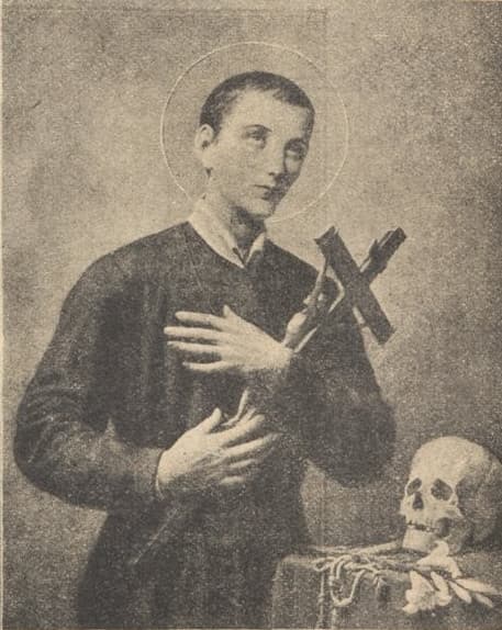 San Gerardo Mayela con un crucifijo, reproducción publicada en 1906