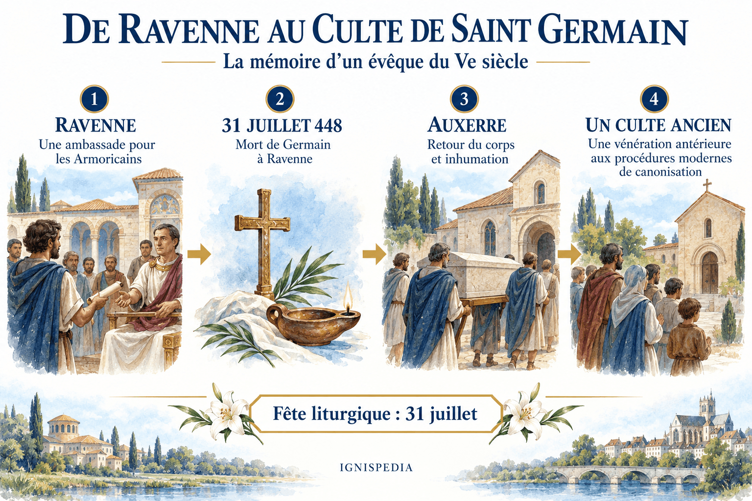 De la dernière ambassade à Ravenne au culte ancien de saint Germain