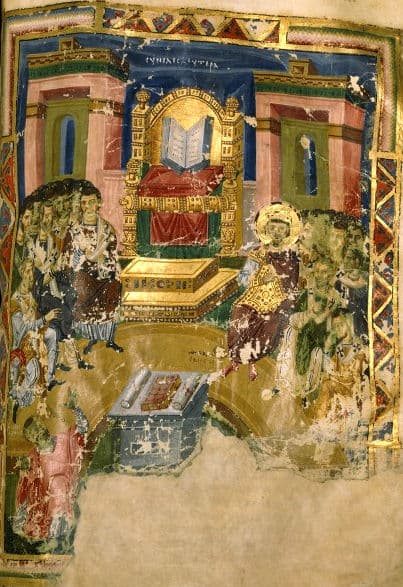 O primeiro concílio de Constantinopla em 381, miniatura do século IX