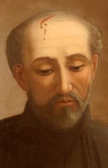 Retrato de santo Isaac Jogues em hábito de jesuíta