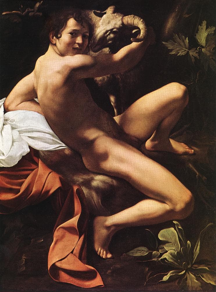 Il giovane San Giovanni Battista con un ariete e la croce di canna, dipinto del Caravaggio