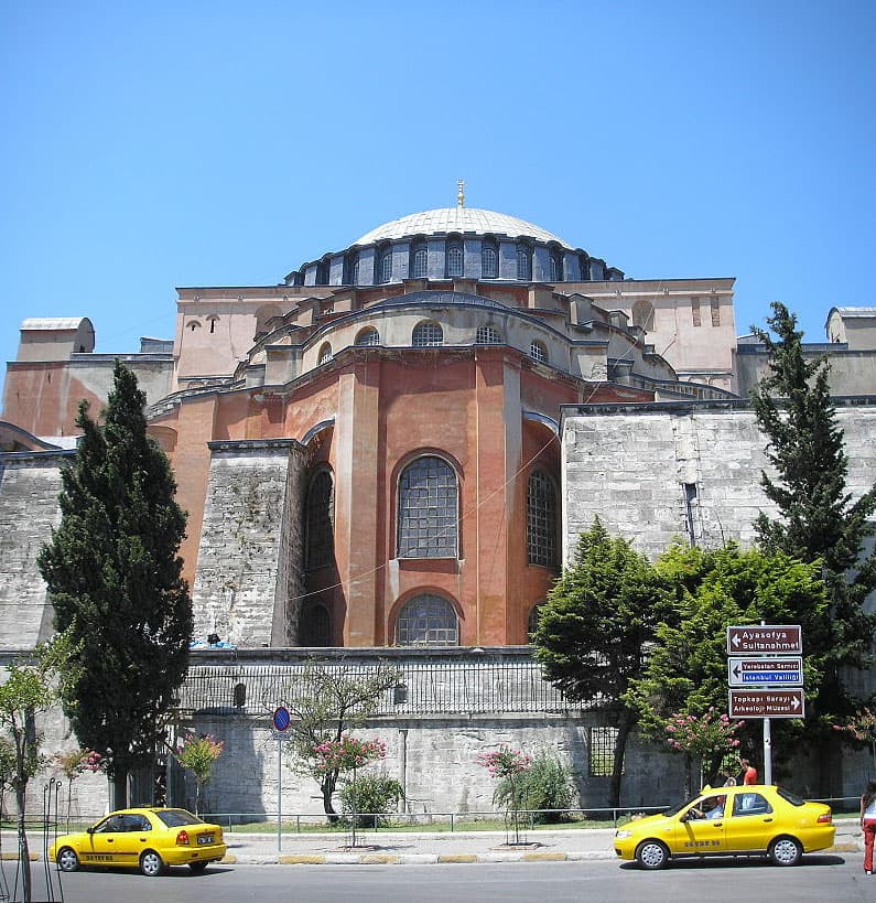 Die Hagia Sophia in Konstantinopel, Außenansicht