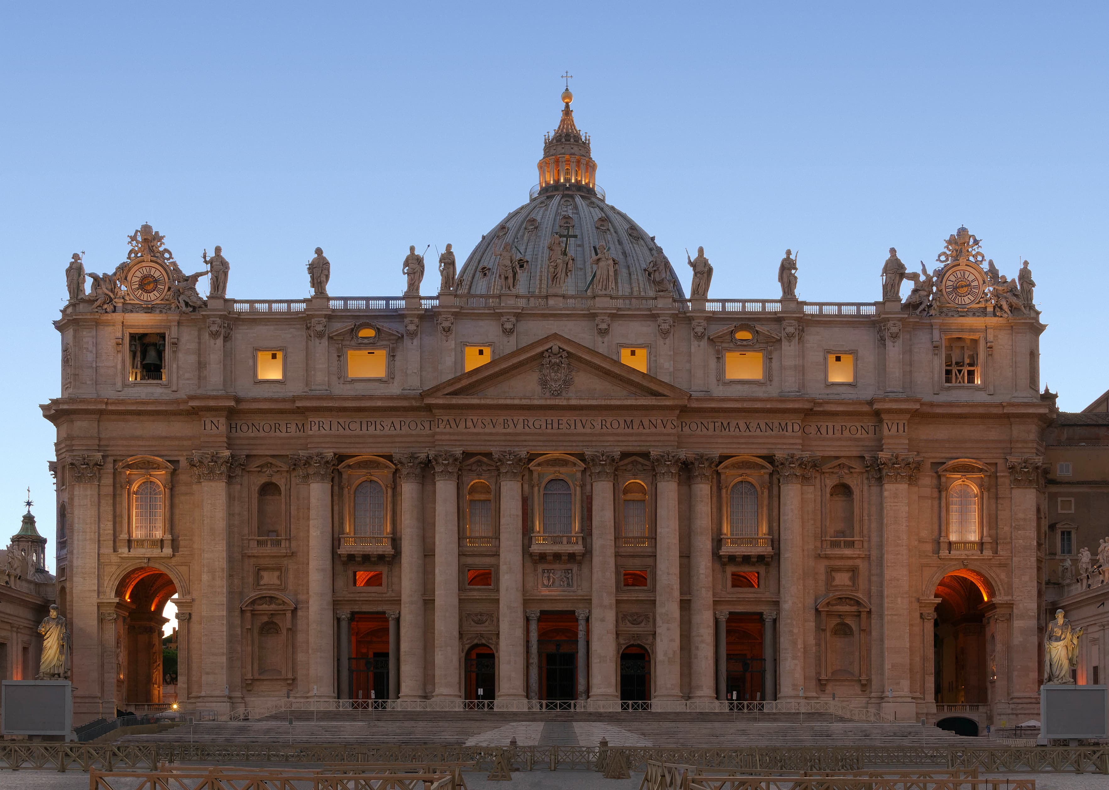 Facade of Saint Peter’s Basilica in Rome