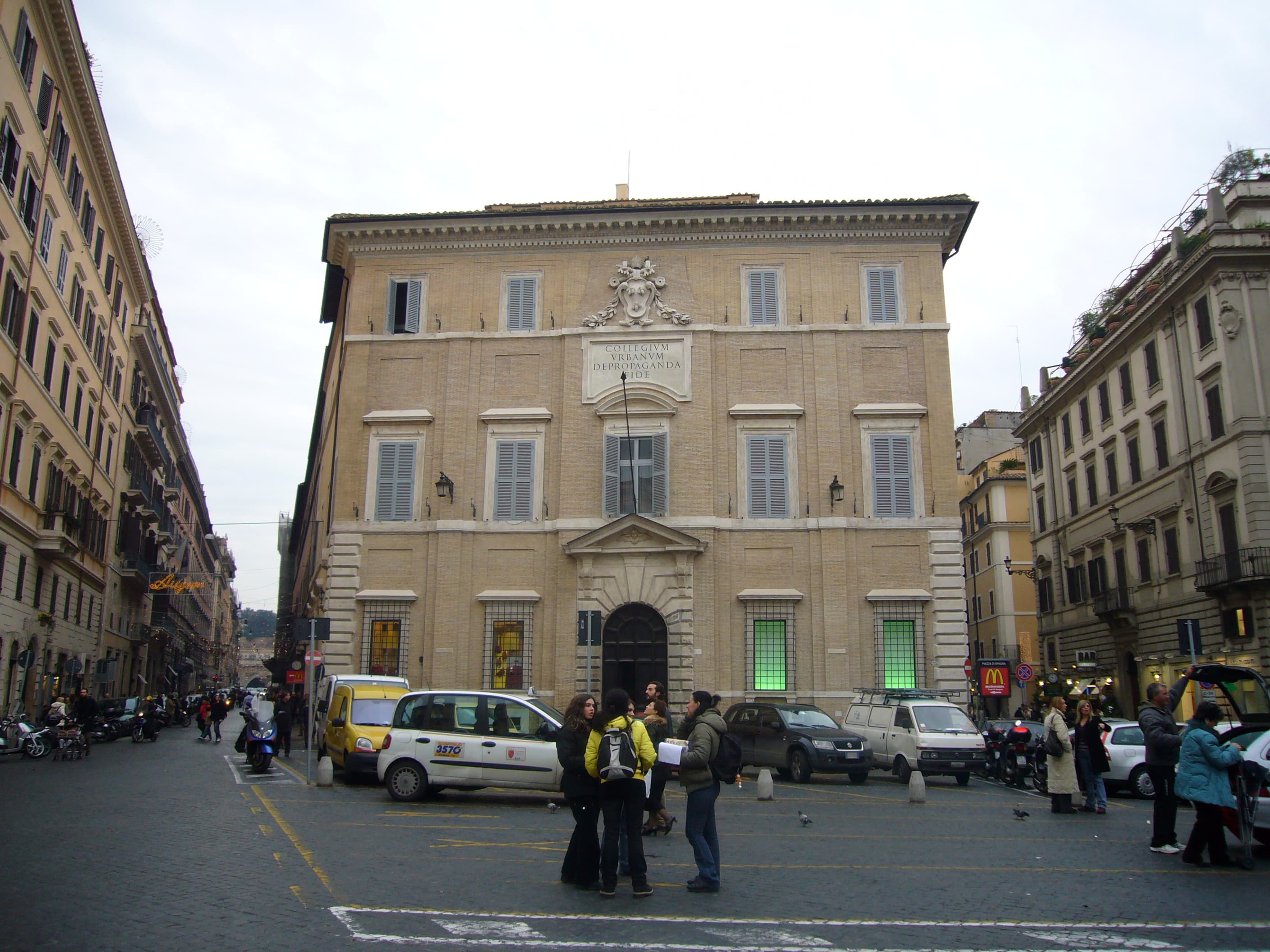 The Collegio di Propaganda Fide in Rome, facade toward Piazza di Spagna